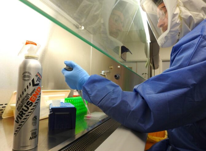 Spray being tested in LSTM lab