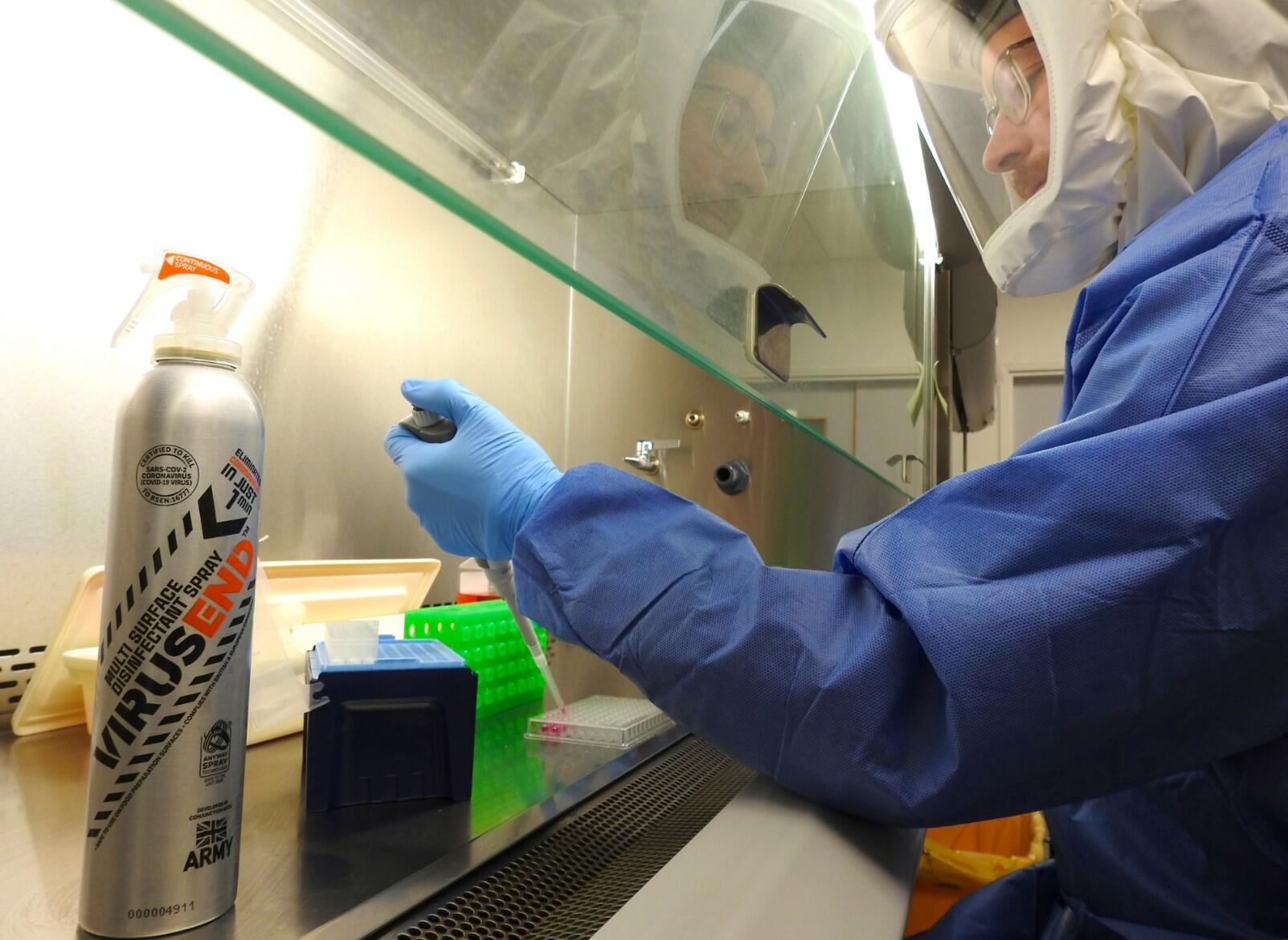 Spray being tested in LSTM lab