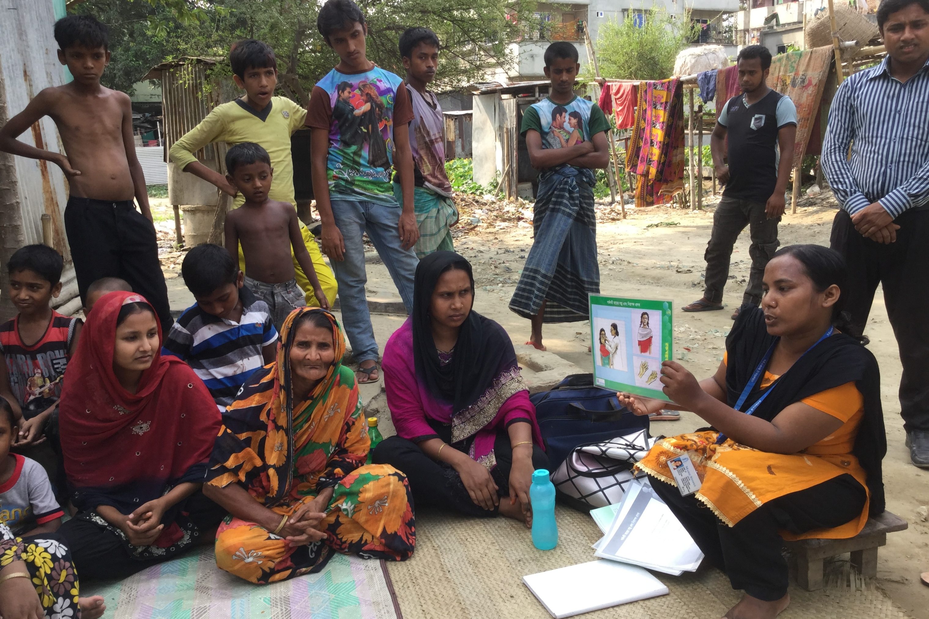 Photo of a health worker in the community.