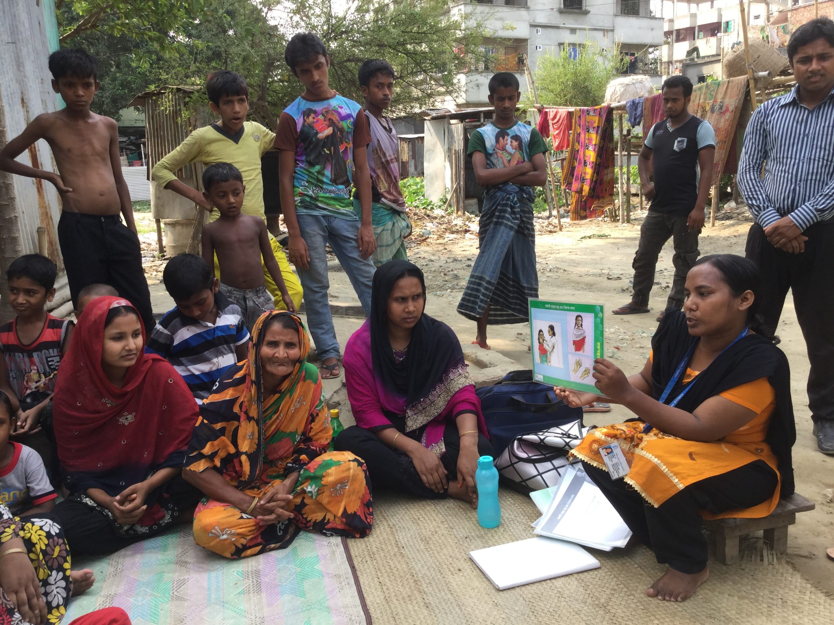 Photo of a health worker in the community.