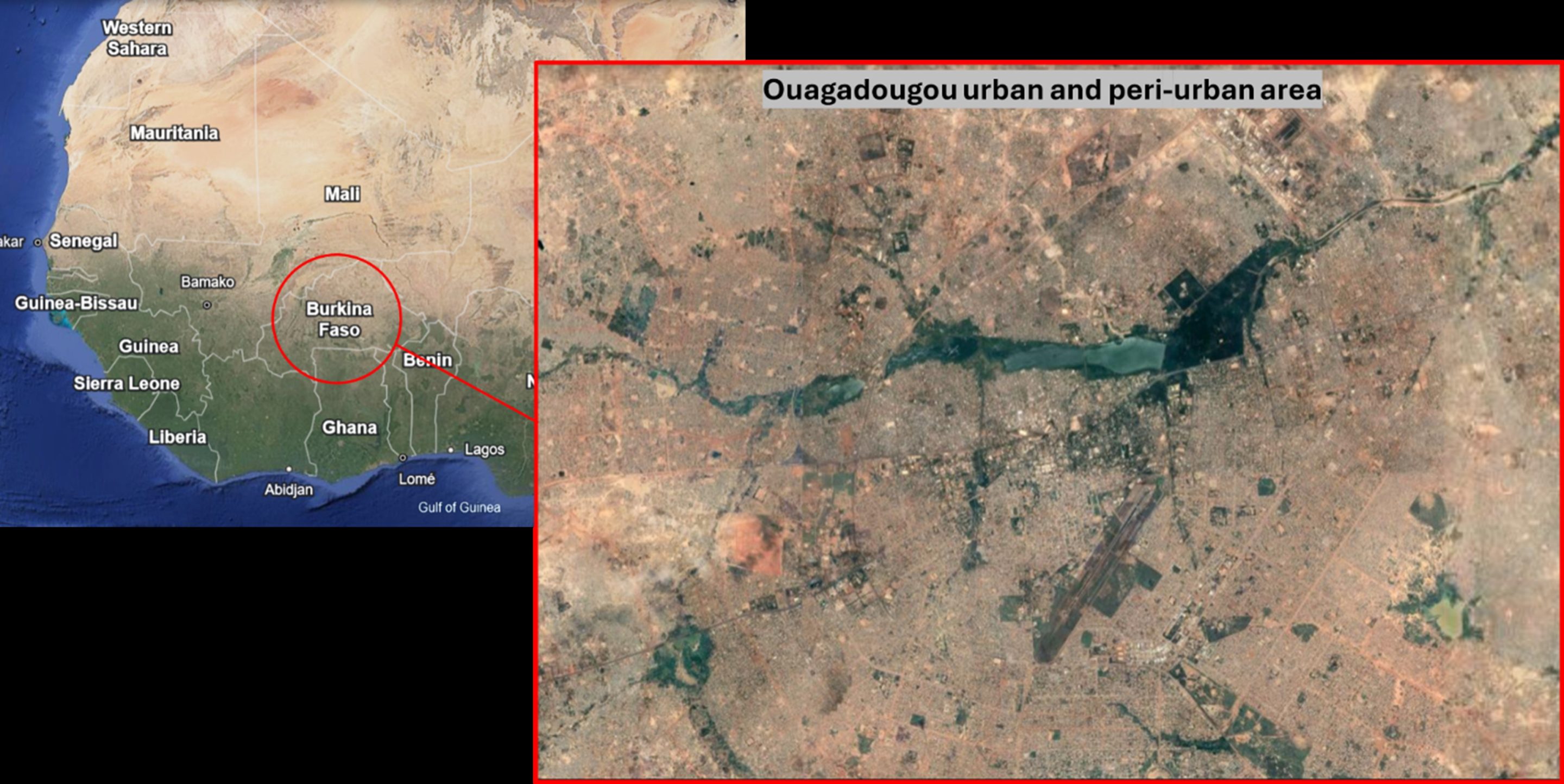 Illustration showing the field site at Burkina Faso
