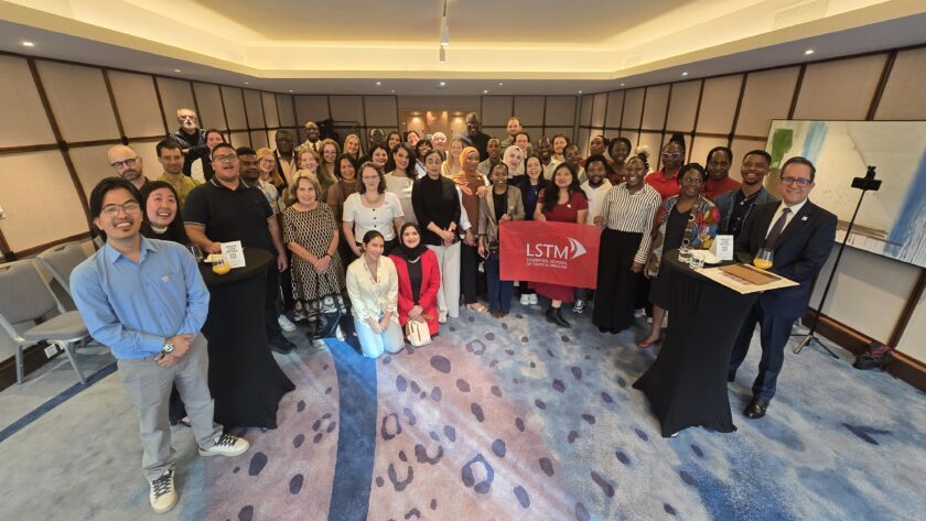 Group of LSTM students and Alumni at the Geneva alumni reception at the Hilton Hotel in April 2026.