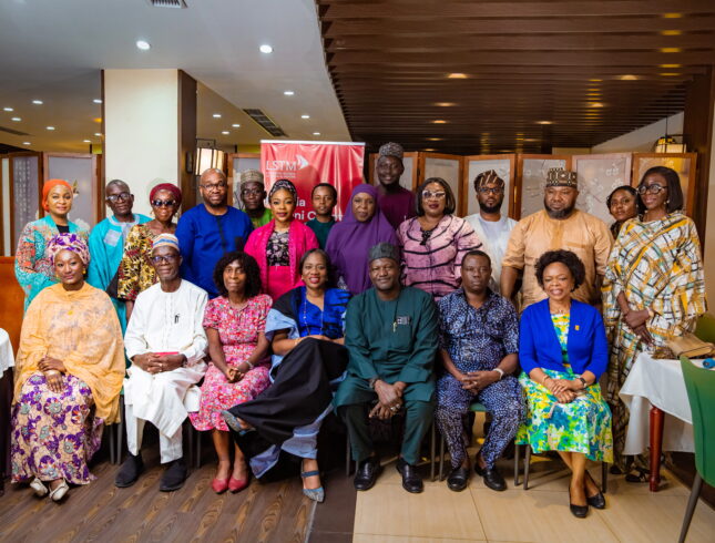 Group image of all LSTM Nigeria Alumni Chapter guests, two rows of guests.