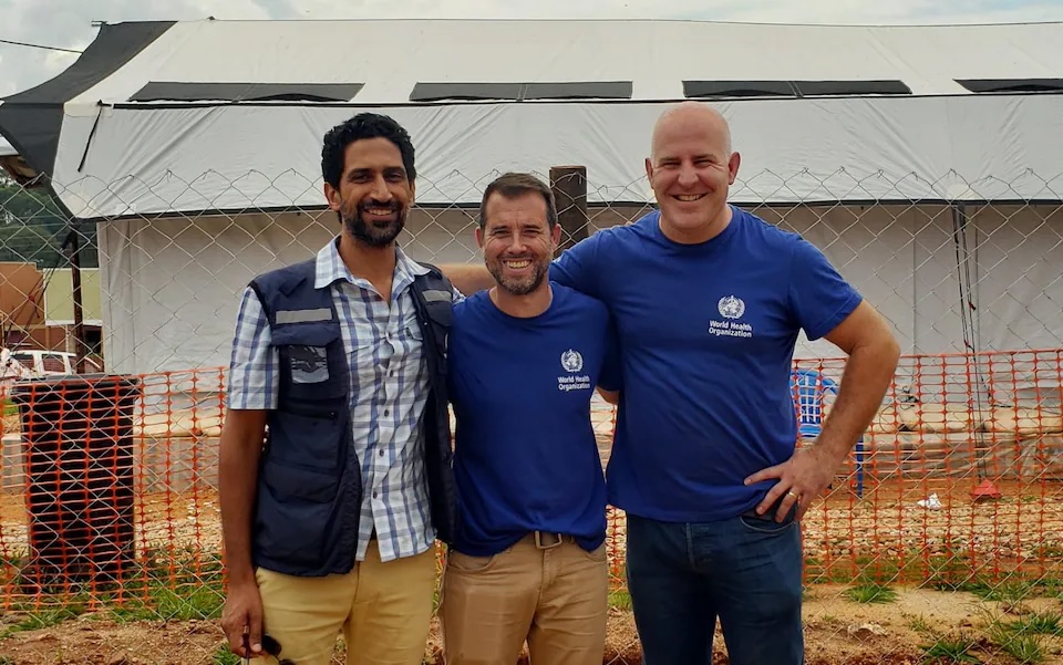 Professor Tom Fletcher (far right) with colleagues, Dr Shevin Jacob and Prof WIlliam Fisher